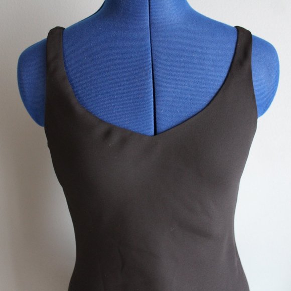 Vintage Y2K Niki Livas Black Lattice Back With Rhinestones Midi Slip Dress ~8~ - Picture 3 of 7